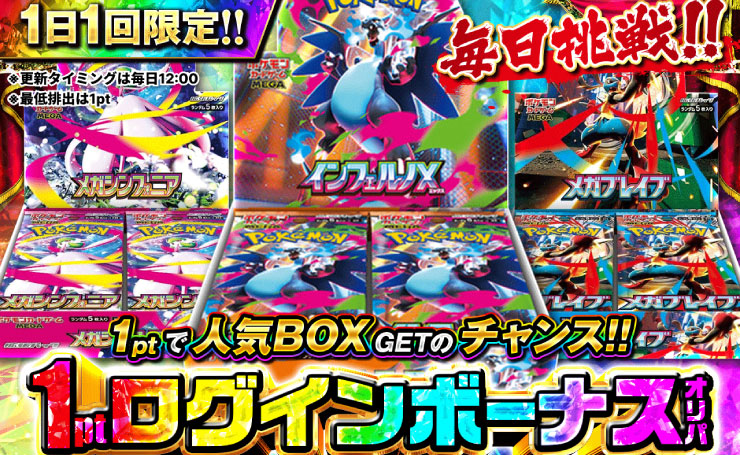 ポケットクロス,ログインボーナス